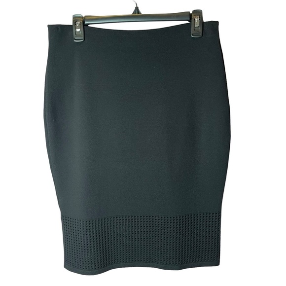 St. John Knit Pencil Skirt Lattice Detail M